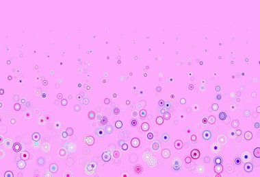 Lekeli ışık çok renkli vektör arkaplanı. Parlak renkli soyut çemberlerin olduğu bir resim. İş ilanınız için tasarım.