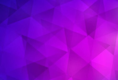 Açık Mor, Pembe vektör soyut çokgen şablon. Yarım ton şeklinde, üçgenli yaratıcı illüstrasyon. Web siteniz için çokgen tasarım.