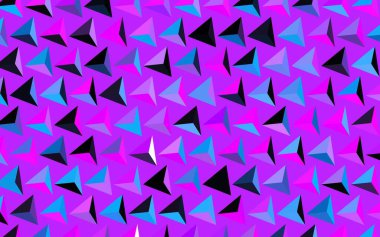 Koyu pembe, mavi vektör deseni üçgen biçiminde. Renkli üçgenli modern soyut illüstrasyon. Duvar kağıtları için zarif tasarım.