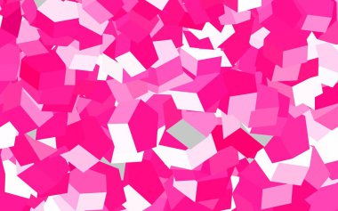 Renkli altıgenli açık pembe vektör deseni. Renkli altıgenli bir resim seti. Duvar kağıtlarının dokusu için desen.