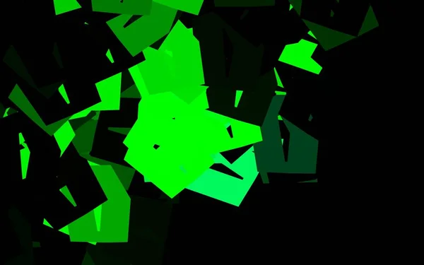 Темно Зеленая Векторная Текстура Цветными Шестиугольниками Блестящие Абстрактные Иллюстрации Шестиугольном — стоковый вектор