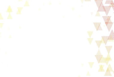 Açık kırmızı, sarı vektör desenli ve daireli çokgen şekilli. Çemberler, soyut arkaplan çizgileri ve renkli gradyanlar. Reklamlarınız için akıllı tasarım.