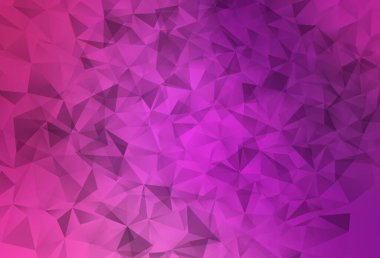 Açık pembe vektör çokgen çizimi. Çokgen soyut çizim ve gradyan. Cep telefonunun arka planının şablonu.