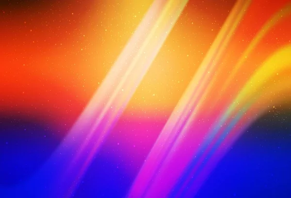 Lichtblauwe Gele Vectorlay Out Met Kosmische Sterren Schitterende Gekleurde Illustratie — Stockvector