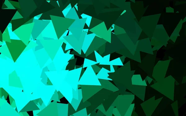 Темно Зеленый Векторный Задний Ход Линиями Треугольниками Абстрактная Градиентная Иллюстрация — стоковый вектор