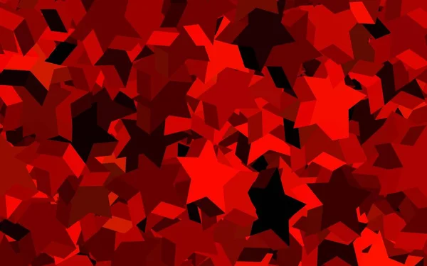 Plantilla Vectorial Rojo Oscuro Con Estrellas Del Cielo Ilustración Abstracta — Vector de stock