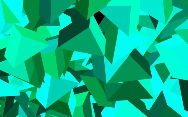 Textura Vectorial Verde Oscuro Con Estilo Triangular Ilustración Abstracta Brillante — Vector de stock