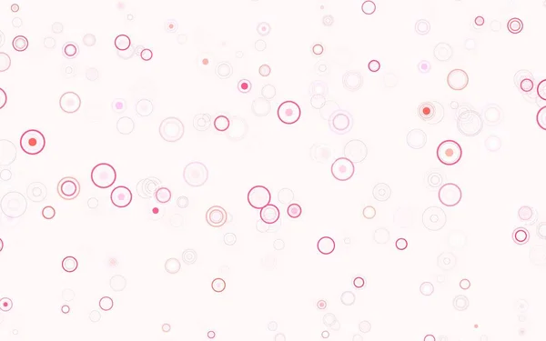 Layout Vetor Rosa Claro Com Formas Círculo Glitter Ilustração Abstrata — Vetor de Stock