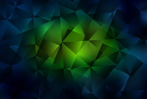 Темно Зеленый Желтый Векторный Треугольник Светлом Фоне Элегантная Яркая Полигональная — стоковый вектор