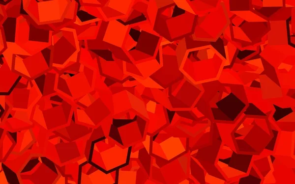 Ciemny Czerwony Wektor Tła Sześciokątów Abstrakcyjna Ilustracja Kolorowymi Sześciokątami Projekt — Wektor stockowy
