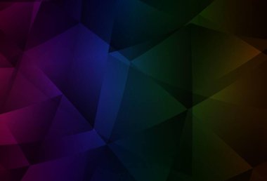 Karanlık Çokrenkli vektör çokgen çizimi. Origami tarzında gradyan ile geometrik çizim. İşiniz için en iyi üçgen tasarım.
