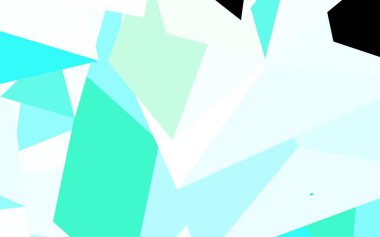 Açık yeşil vektör dokusu üçgen biçiminde. Soyut arkaplanda renkli eğimli üçgenler. Broşürler, broşürler için desen