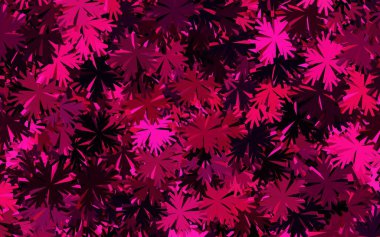 Koyu pembe vektör deseni çiçeklerle karalıyor. Çiçeklerle süslenmiş soyut çizimler. İşiniz için en iyi tasarım..