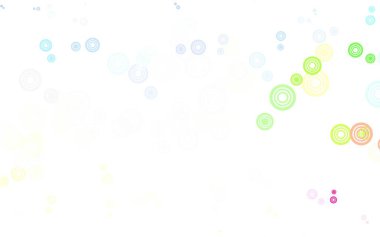 Lekeli ışık çok renkli vektör arkaplanı. Bulanık dekoratif tasarım baloncuklu soyut tarzda. Reklamlar, broşürler için desen.