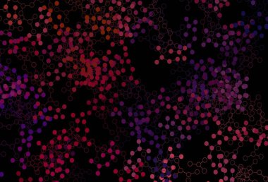 Koyu mavi, kırmızı vektör arkaplan ve yapay zeka verileri. Yapay zeka bağlantılarıyla basit bir şekilde renkli tasarım. Poster ve teknoloji sembolü.