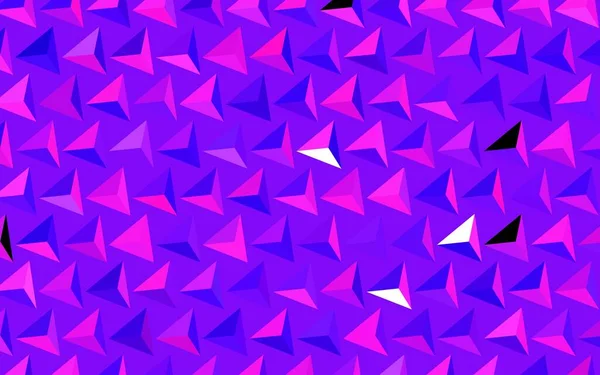 Violet Foncé Disposition Vectorielle Rose Avec Lignes Triangles Illustration Abstraite — Image vectorielle