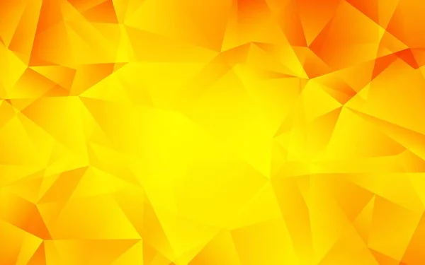 Heller Orangefarbener Vektor Polygonaler Hintergrund Kreative Illustration Halbtonstil Mit Dreiecken — Stockvektor