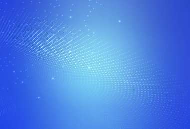 Işık Mavisi vektör çizimi ve parlak soyut daireler. Parlak renkli soyut çemberlerin olduğu bir resim. İniş sayfası için modern şablon.