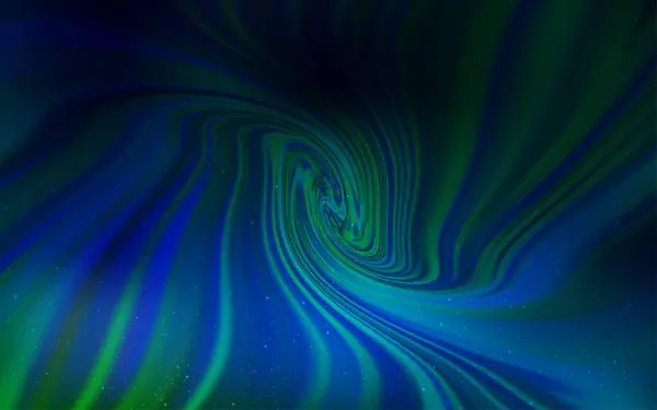 Темно Синий Зеленый Векторный Фон Космонавтическими Звездами Сияющая Цветная Иллюстрация — стоковый вектор