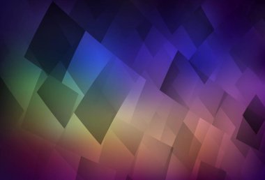 Eşkenar dörtgenli hafif çokrenkli vektör şablonu. Soyut stil ve dikdörtgenlerle dekoratif tasarım. İş ilanları, broşürler, broşürler için desen