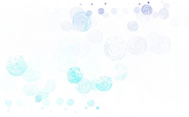 Açık pembe, mavi vektör, güllü zarif duvar kağıdı. Çiçeklerle karalama tarzında renkli çizimler. Tasarımınız için yeni şablon.