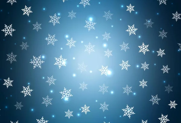 Tmavě Modrá Vektorová Textura Stylu Narozenin Barevné Ilustrace Vánoční Simboly — Stockový vektor