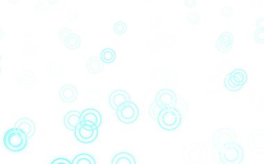 Açık Mavi, noktalı yeşil vektör arkaplanı. Doğa tarzında renkli baloncuklu soyut illüstrasyon. Fütürist reklamlar ve kitapçıklar için şablon.