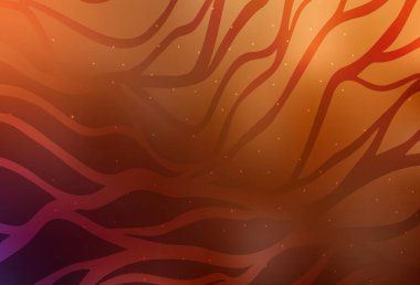 Bükülmüş çizgileri olan koyu turuncu vektör dokusu. Eğri şekilli yepyeni renkli bir tasvir. Markan için yeni kompozisyon.