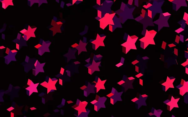 Violet Foncé Motif Vectoriel Rose Avec Étoiles Noël Illustration Abstraite — Image vectorielle