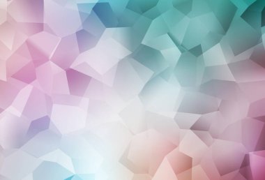 Açık yeşil, soyut şekilli kırmızı vektör dokusu. Soyut tarzda rengarenk gradyan şekilleri olan bir resim. İşiniz için en iyi akıllı tasarım.