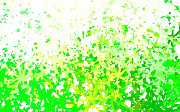 Açık yeşil, Memphis şekilli sarı vektör arkaplan. Modern tarzda değişen renkli kaotik formlar. Bir cep telefonu için arka plan.