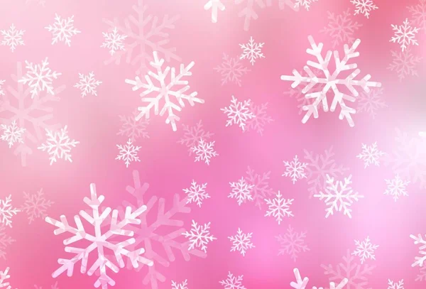 クリスマススタイルのライトピンクベクトルパターン クリスマスのシンプルでカラフルなイラストや看板 大学のポスター バナーのための最高のデザイン — ストックベクタ