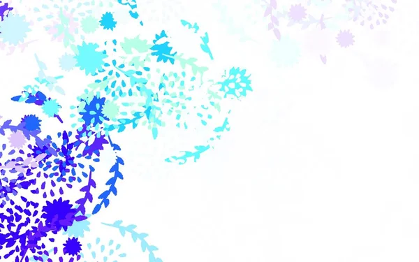 Azul Claro Verde Vector Fondo Natural Con Flores Ilustración Abstracta — Vector de stock