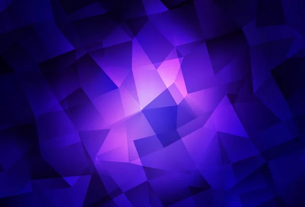 Dark Purple Vektor Leuchtenden Dreieckigen Hintergrund Leuchtende Polygonale Illustration Die — Stockvektor