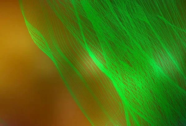 Verde Oscuro Vector Amarillo Difuminado Brillo Fondo Abstracto Una Elegante — Vector de stock