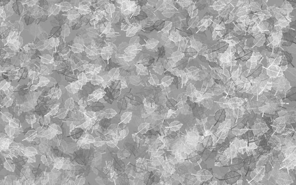 Светло Серые Векторные Каракули Листьями Нечеткие Каракули Белом Фоне Doodle — стоковый вектор