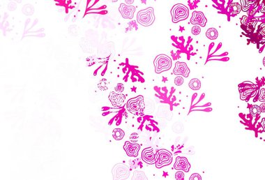 Rastgele şekilli açık pembe vektör deseni. Soyut gradyan şekilli basit renkli çizimler. İşiniz için en iyi akıllı tasarım.