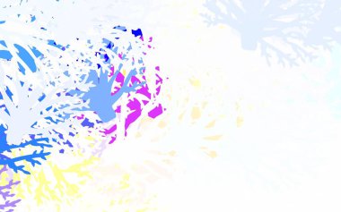 Hafif çokrenkli vektör arkaplanı yapraklarla, dallarla karalıyor. Yapraklar ve dallarla bulanık şekilli yaratıcı illüstrasyon. İşiniz için yeni tasarım.