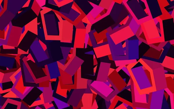 Темно Розовая Желтая Векторная Компоновка Шестиугольными Вставками Абстрактная Иллюстрация Красочными — стоковый вектор