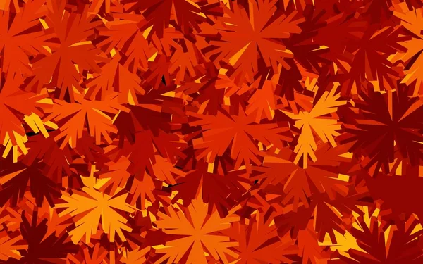 Sötét Narancs Vektor Természetes Háttér Virágokkal Absztrakt Illusztráció Virágok Firka — Stock Vector