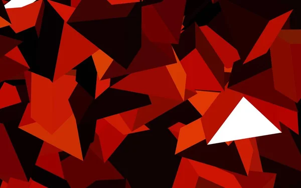 Fondo Vectorial Rojo Oscuro Con Líneas Triángulos Ilustración Abstracta Moderna — Archivo Imágenes Vectoriales