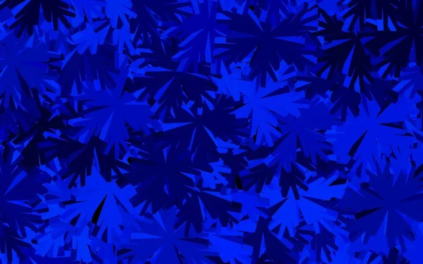 Темно Синий Векторный Фон Цветами Цветы Градиентом Белом Фоне Шаблон — стоковый вектор