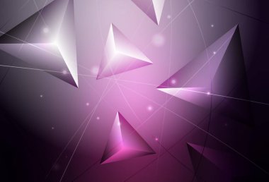 Koyu mor vektör eğimli üçgen dokusu. Çokgen tarzda tamamen yeni bir renk çizimi. Web siteniz için yeni bir doku.