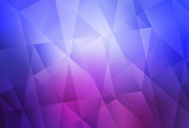 Açık mavi, kırmızı vektör üçgen mozaik doku. Origami tarzında gradyan ile geometrik çizim. Marka kitabınız için yeni şablon.