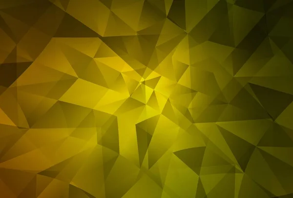 Dunkelgrünes Gelbes Vektorpolygon Abstraktes Layout Moderne Abstrakte Illustration Mit Dreiecken — Stockvektor
