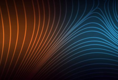 Koyu mavi, sarı vektör arkaplan ve düz çizgiler. Renkli çubuklarla, soyut çizimler. Reklam, kitapçıklar, broşürler için desen.