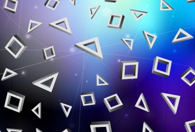 Çizgiler, dikdörtgenler ile koyu mavi vektör düzeni. İllüstrasyon renkli dikdörtgenler dizi. İşletme reklam, kitapçıklar, broşürler için desen