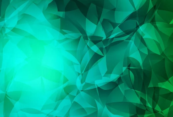 Hellgrüne Vektor Abstrakte Polygonale Vorlage Polygonale Abstrakte Illustration Mit Farbverlauf — Stockvektor