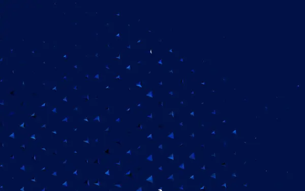 Tmavý Vektorový Vzor Blue Polygonálním Stylem Ilustrace Sadou Barevných Trojúhelníků — Stockový vektor