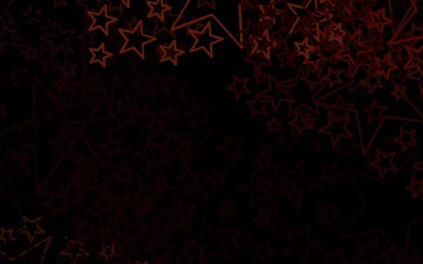 Sötét Barna Vektor Minta Karácsonyi Csillagokkal Csillogó Absztrakt Illusztráció Színes — Stock Vector
